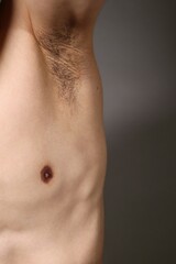 Fototapeta premium わき毛を少し脱毛した日本人男性