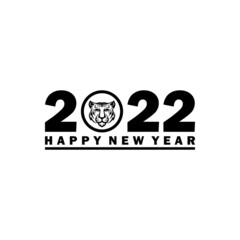 Happy Chinese New Year 2022. Year of the tiger. Happy Chinese new year. Illustration isolated on white background.