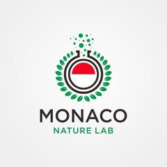 Monaco Nature Lab Premium Vector Logo