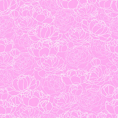Peonies seamless pattern seamless background 06