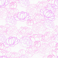 Peonies seamless pattern seamless background 05