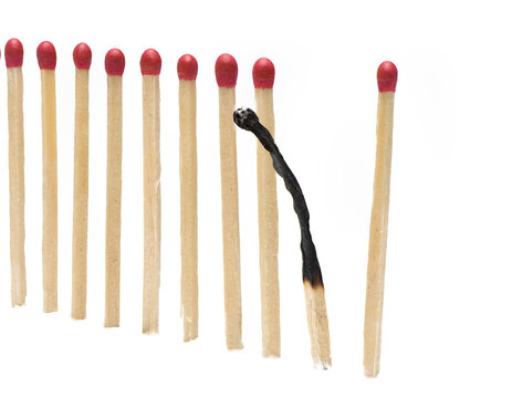 matches in row burned match concept burnout