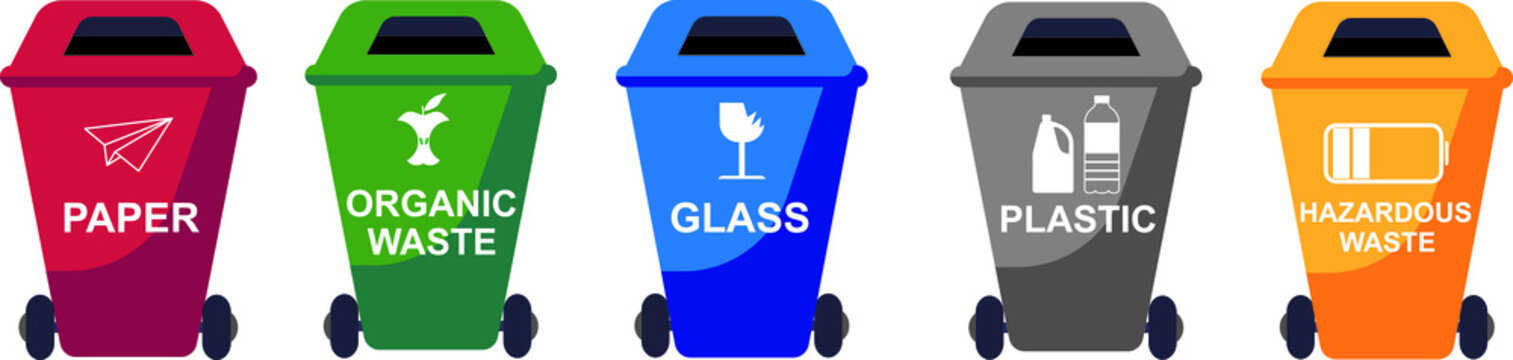 Separate Garbage collection isolated on white
