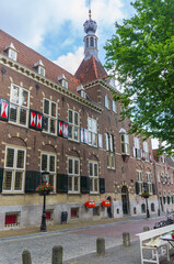 Street of the medieval city of Utrecht, the Netherlands