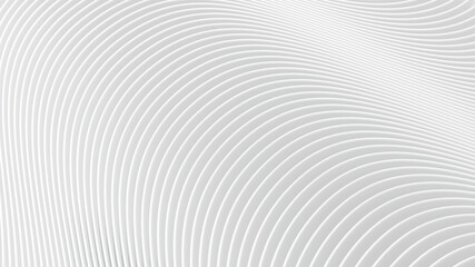 Fototapeta na wymiar 3D white wavy background for business presentation. Abstract gray stripes elegant pattern. Minimalist empty striped blank BG. Halftone monochrome design with modern minimal color illustration.