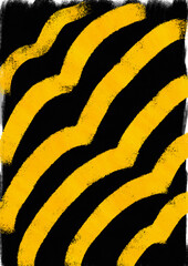 Digital drawing. Black and yellow background and texture.