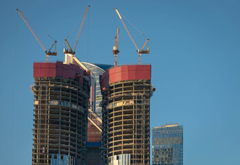 Fototapeta na wymiar Towers of the Moscow business center