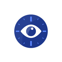 eye tracking icon, flat vector