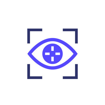eye tracking icon on white