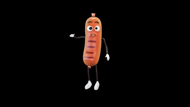 Sausage dancing a jumping dance