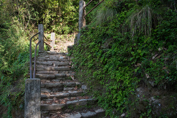 Obraz premium Annapurna Sanctuary trek part from Pitam Deurali to Bamboo.