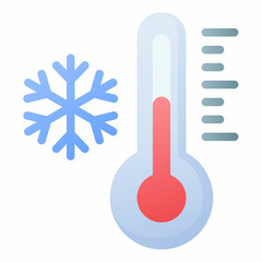 temperature winter warm christmas single isolated icon with smooth style