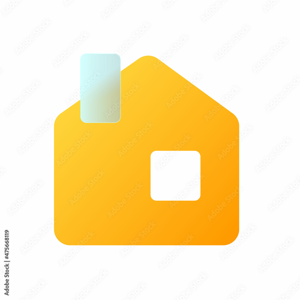 Aufkleber Vector modern trend icon in the style of glassmorphism with gradient, blur and transparency. home symbol and icon