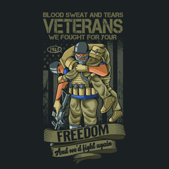 Obraz premium American Soldier Brotherhood Concept