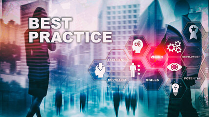 Best practice on virtual screen. Business, Technology, Internet and network concept