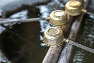 日本の手水　和風イメージ