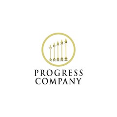 Progress logo. Business logo icon. Vector illustration template design