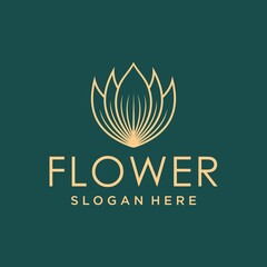 Spa business logo lotus Flower icon design Vector