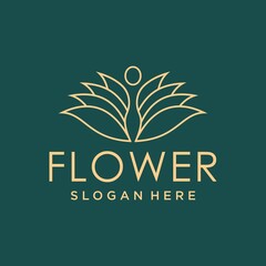 Spa logo template, health & wellness business branding design vector