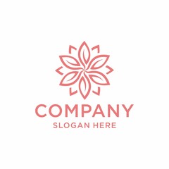 Spa business logo lotus Flower icon design Vector