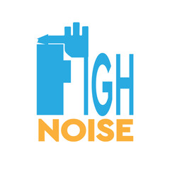 Vectors High Noise Stop editable logo, typography, Fonts, graphic design, t-shirt, design, X-mas, background