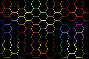 abstract colorful square frame