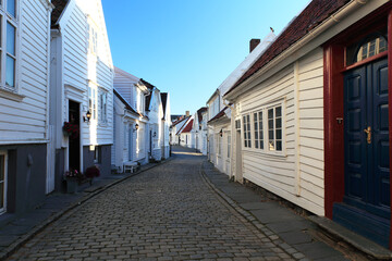 Fototapeta na wymiar Streets of Stravanger, town in Norway