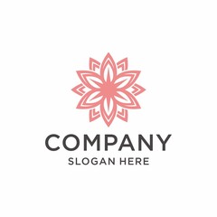 Spa business logo lotus Flower icon design Vector