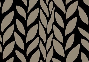 Abstract seamless pattern with leaves for fabrics and textiles and packaging  - 475674721