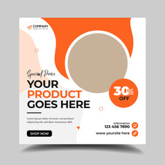 Digital Marketing Agency, Digital business marketing social media banner or square flyer vector Design Template