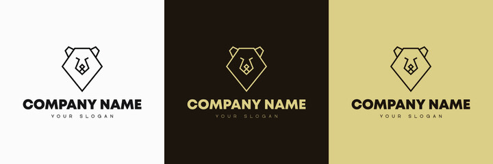 Minimal line versatile animal logo template icon design