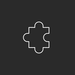 Puzzle icon. Vector illustration for graphic design, Web, UI, app.