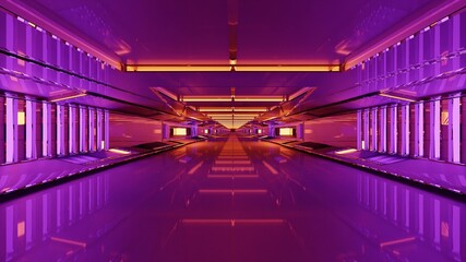 4K UHD 3D illustration of contemporary tunnel