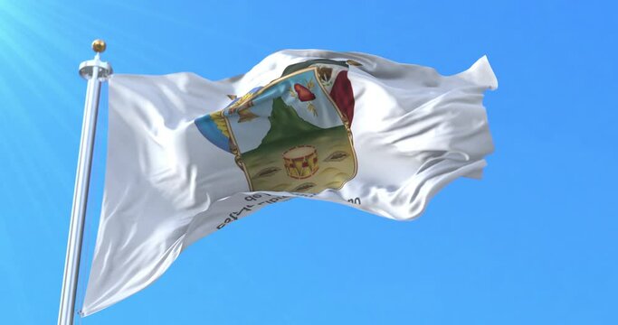 Hidalgo Flag, Mexico. Loop