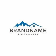 Mountain and home logo design inspiration