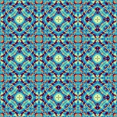 Abstract mosaic art pattern. Seamless ornament.