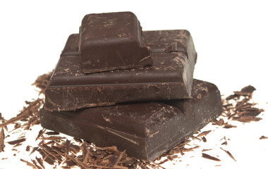 Chocolate on white