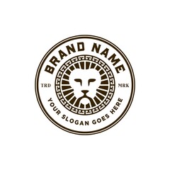 Head lion ornament logo