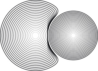 Abstract flow lines background . From order to chaos .Fluid wavy shape .Striped linear pattern . Music sound wave . Vector illustration