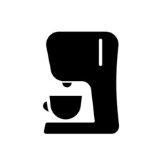 Coffee maker icon. Vector graphic glyph style isolated on white background