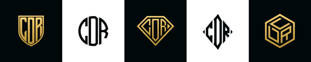 Initial letters CDR logo designs Bundle