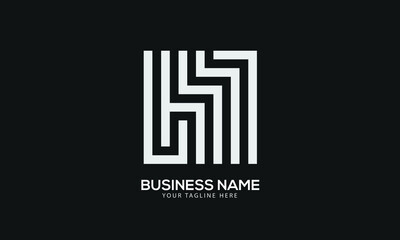 Alphabet BL or LB abstract monogram vector logo template