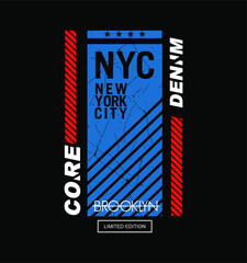 NYC new york city vector typography t shirt graphics print