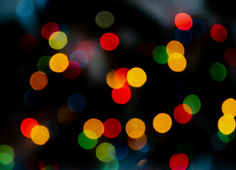 Fototapeta premium colorful christmas bokeh
