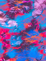 Acrylic Frame. Multicolour Cloudy Tie Dye. Bright