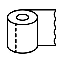 Paper towel icon. Toilet pictograms for web. Line stroke. Isolated on white background. Vector eps10