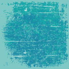 Grunge background turquoise. Abstract scratched texture. Vector graffiti