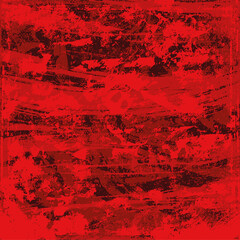 Red abstract grunge background. Red color texture covered with scratches