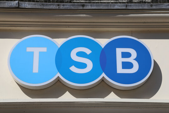 Warrington, Cheshire, England, UK. 7 September 2017. TSB bank sign.