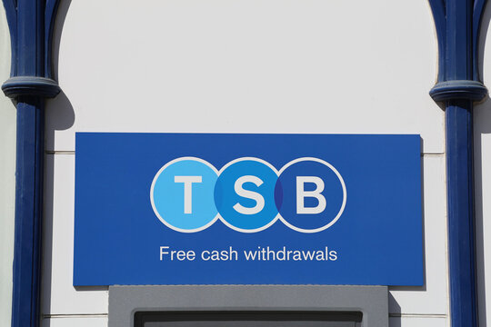 Warrington, Cheshire, England, UK. 7 September 2017. TSB bank sign.